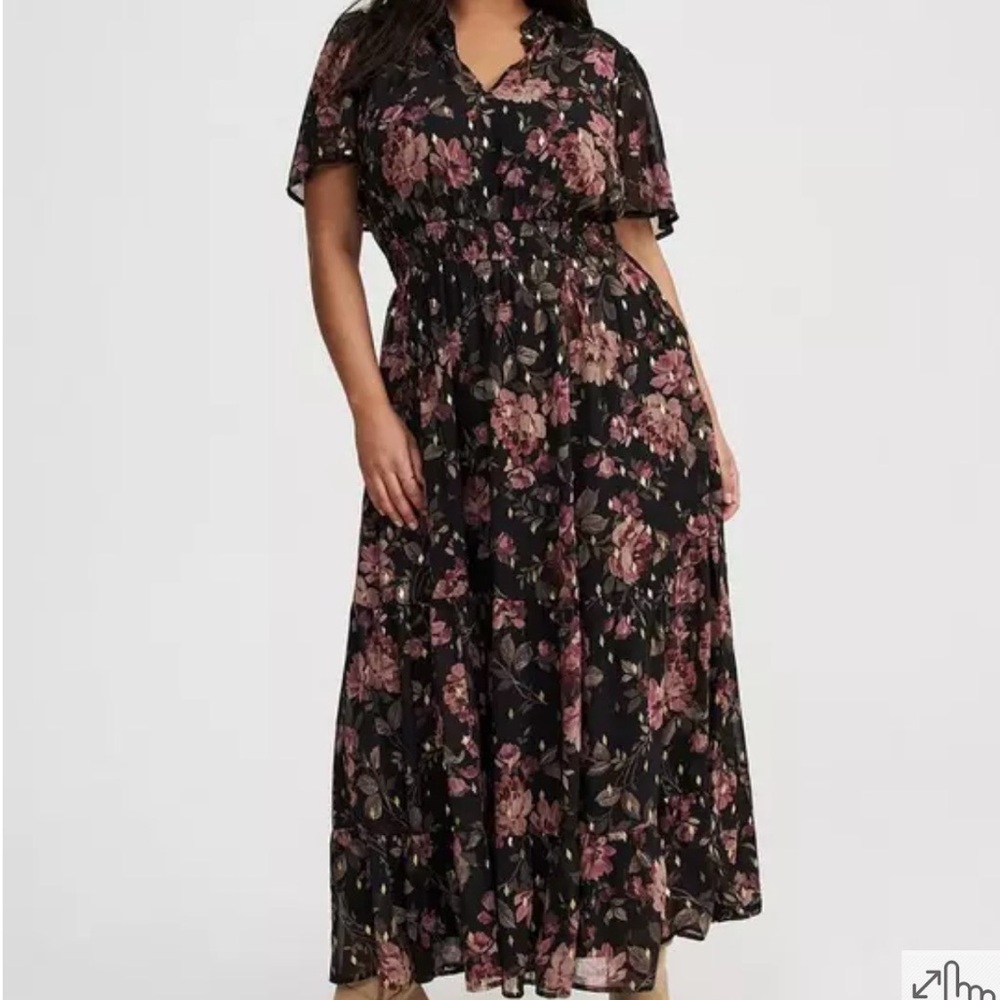 Torrid Floral Black Dress - Picture 5 of 15